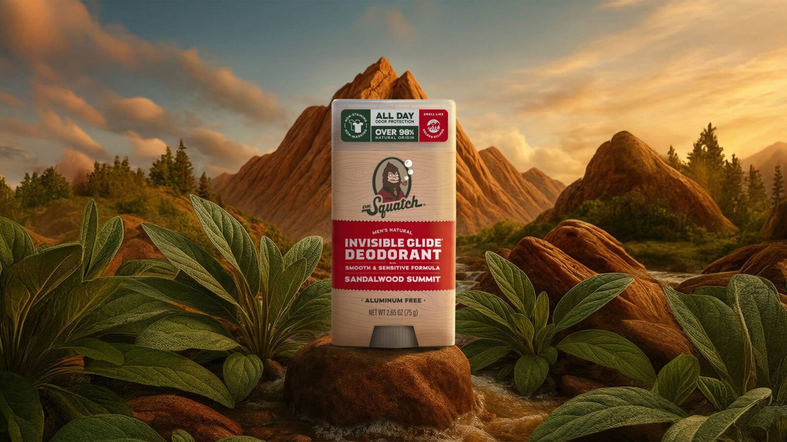 Sandalwood Summit Invisible Glide Deodorant - Detail