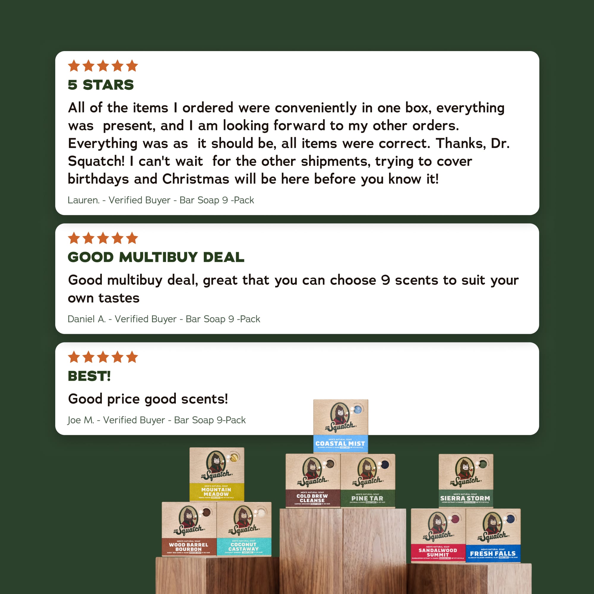 9-Pack Bar Soap + FREE Man Shelf